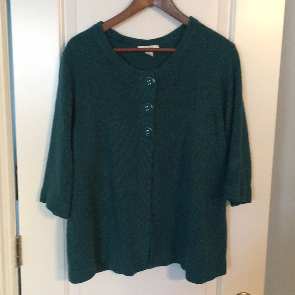 3 button plus size sweater